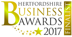 Hertford Business Awards finalist in 2017 Hertford Business Awards finalist in 2017